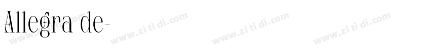 Allegra de字体转换